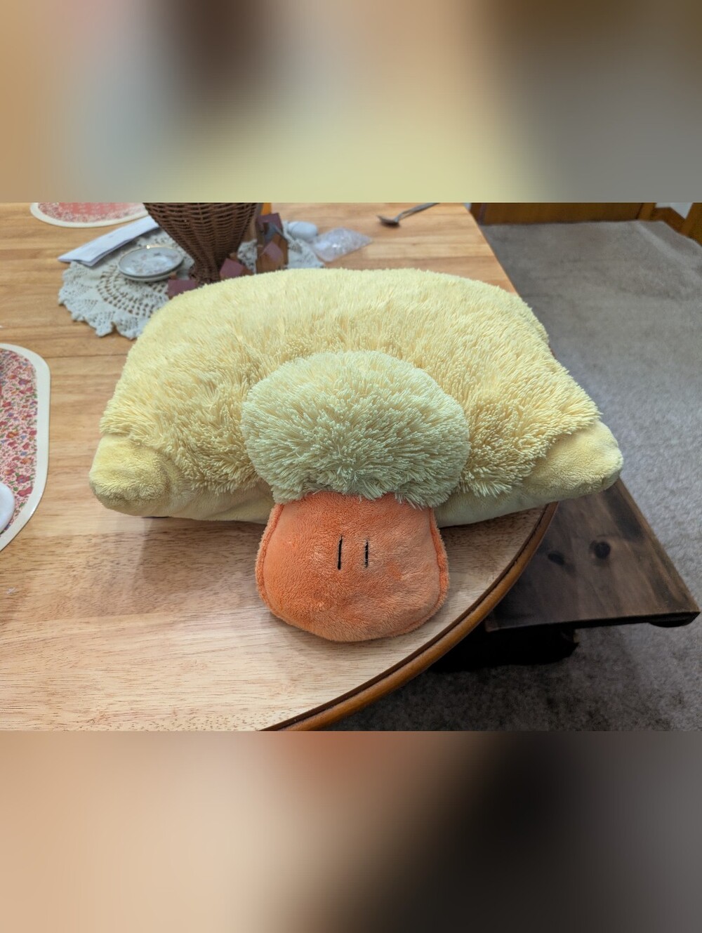 Rare Original 2010 Pillow Pet Duck Yellow Soft Plush Stuffed Animal See Photos!!